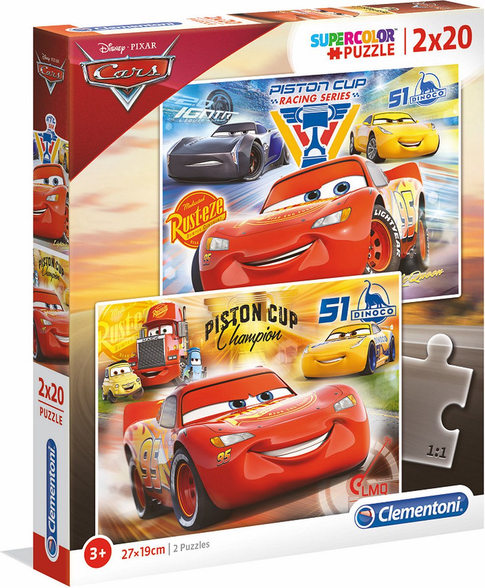 Clementoni Puzzel 2x20 stukjes Cars 3