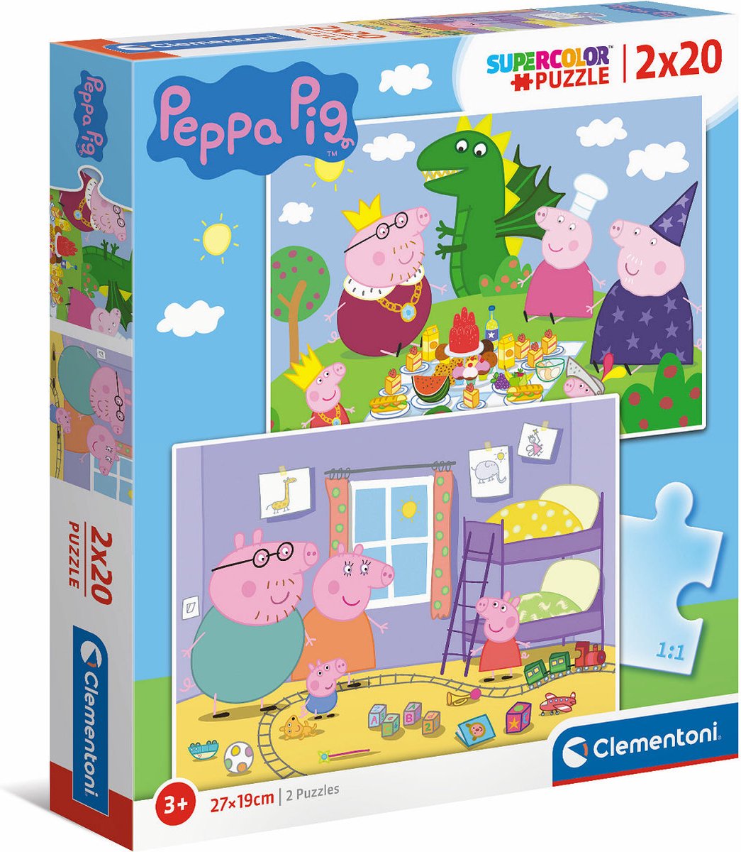 Clementoni Puzzel 2x20 stukjes Peppa Pig