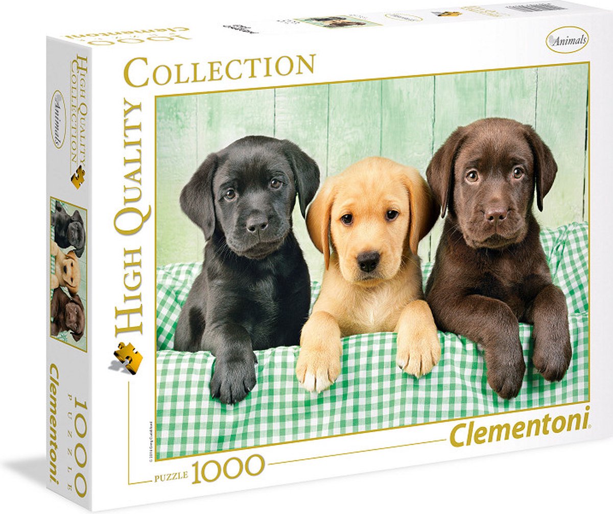 Clementoni Puzzel High Quality 1000 stukjes Labradors