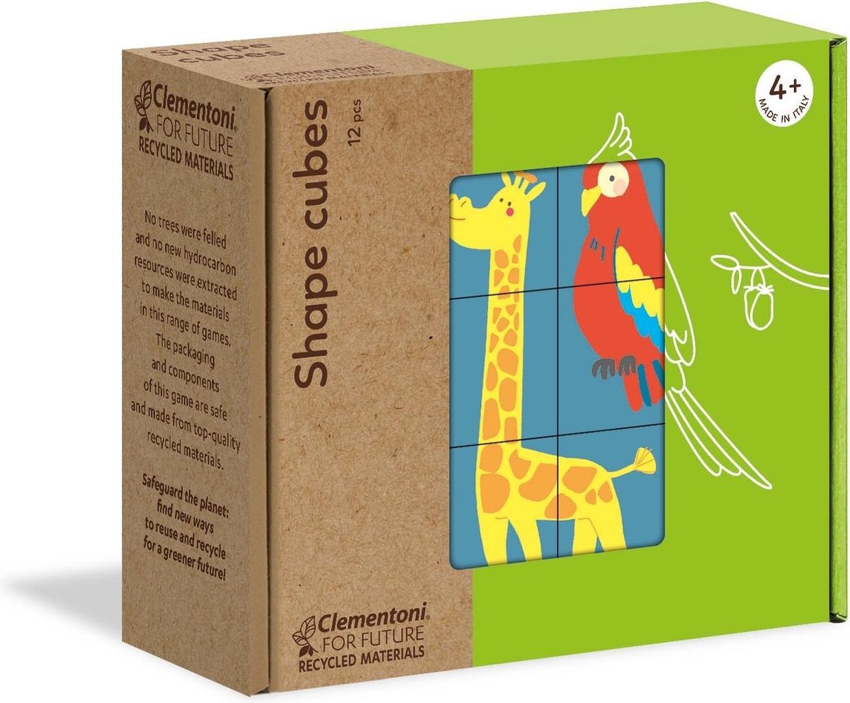 Clementoni Shape Cubes: Animals Blokpuzzel 6 stuk(s)