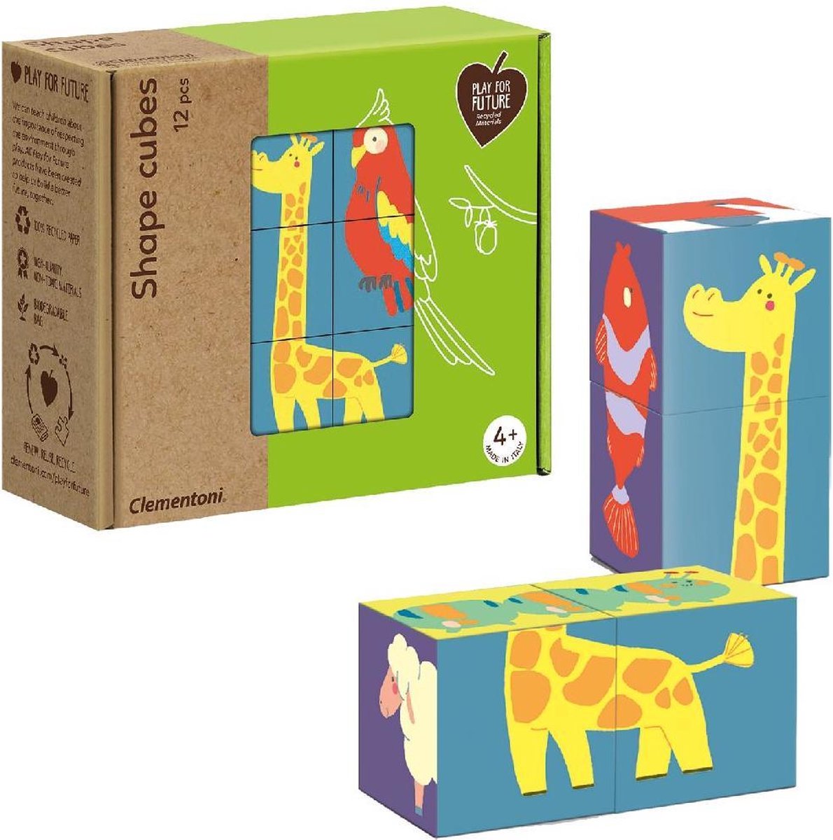 Clementoni Shape Cubes Dieren