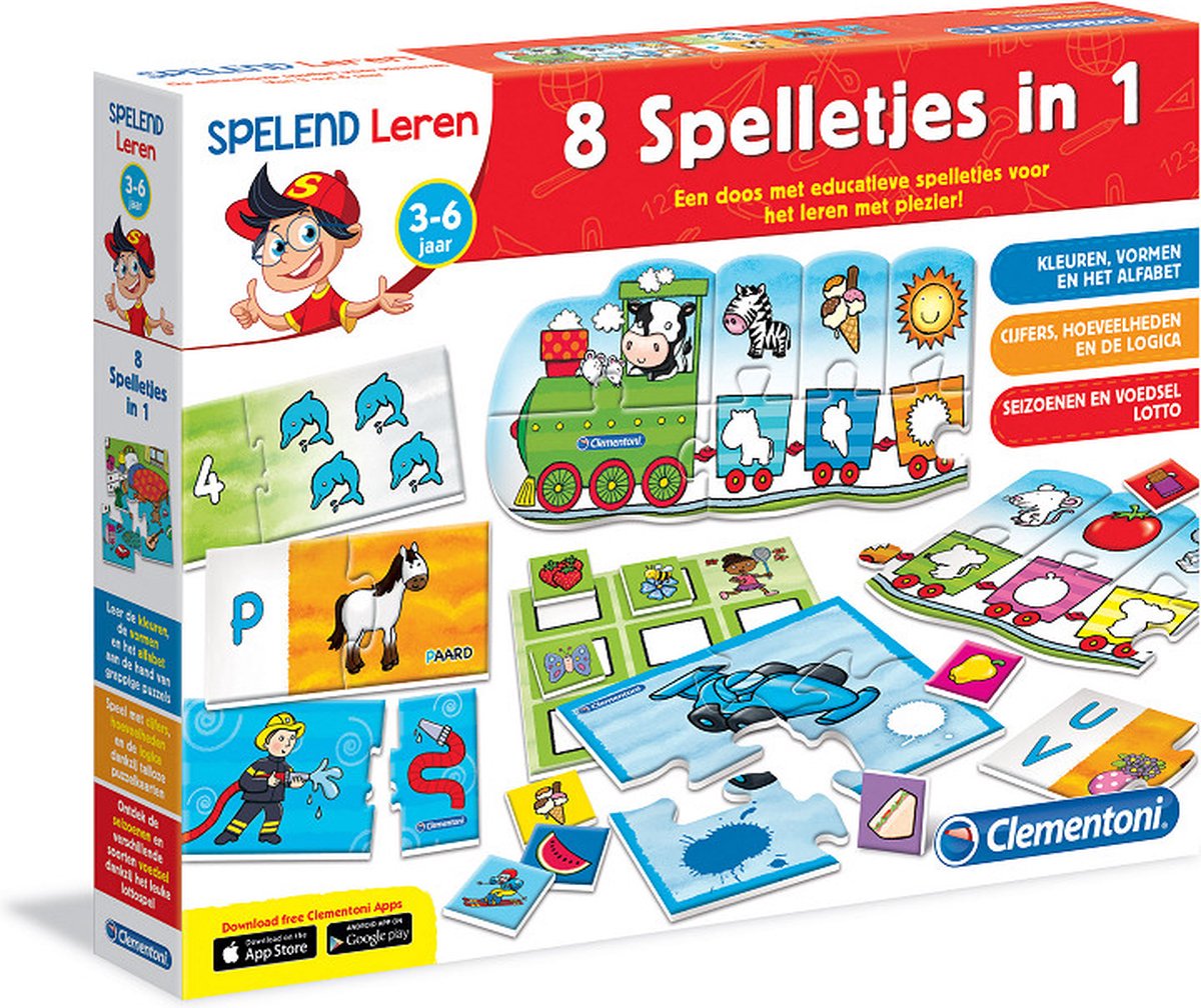 Clementoni Spelend Leren - 8 Spelletjes in 1