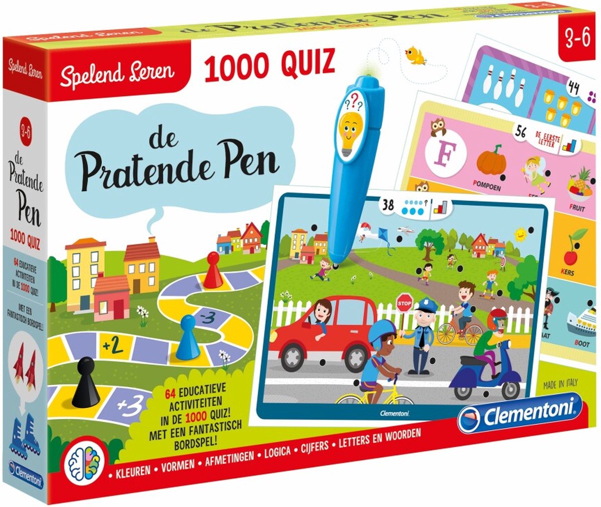 Clementoni Spelend Leren 1000 Quiz de Pratende Pen