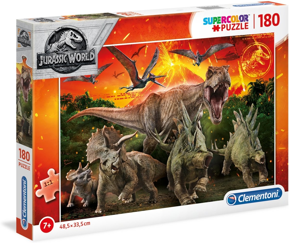 Clementoni Supercolor Jurassic World Legpuzzel 180 Stukjes