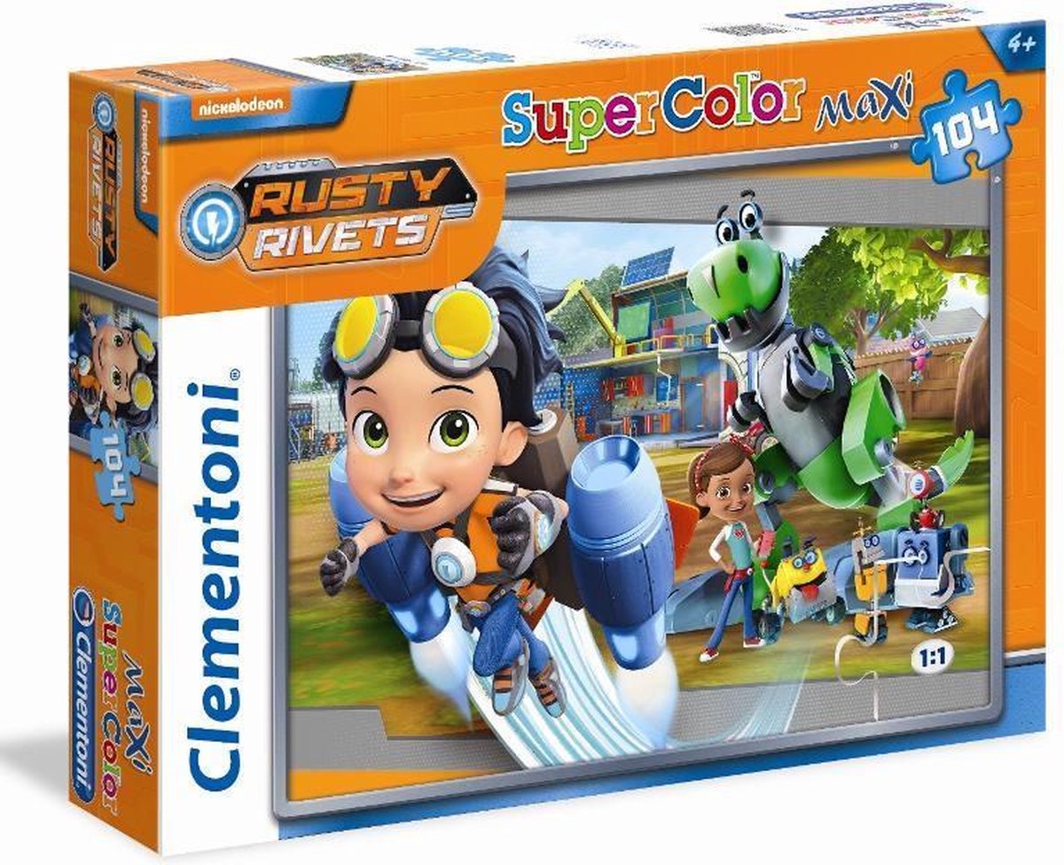 Clementoni Supercolor Maxi puzzel Rusty Rivets 104 stukjes