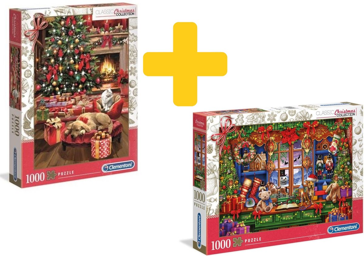 Clementoni legpuzzels voordeelpakket kerstpuzzels set van 2