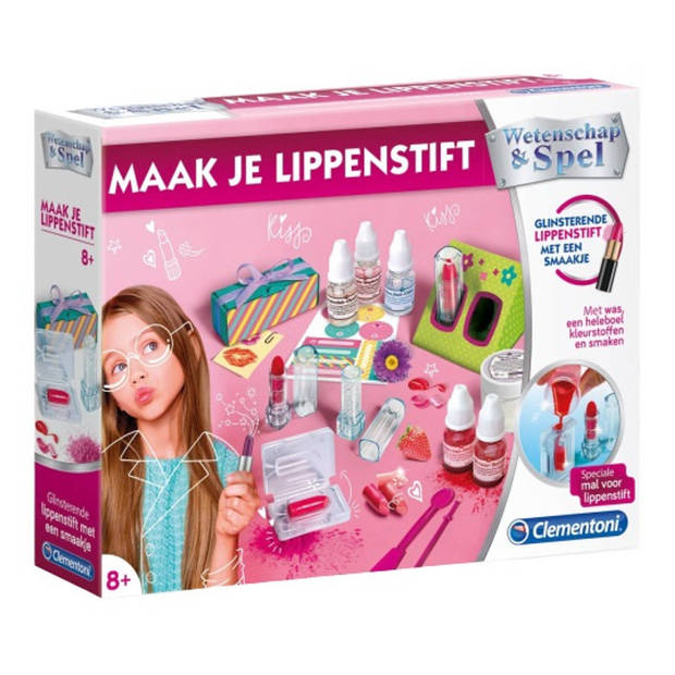   maak je eigen Lippenstift meisjes roze 19-delig