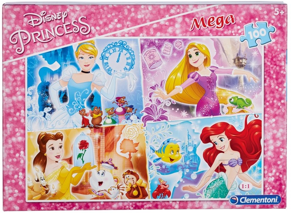 Clementoni mega disney princess puzzel 100 stuks