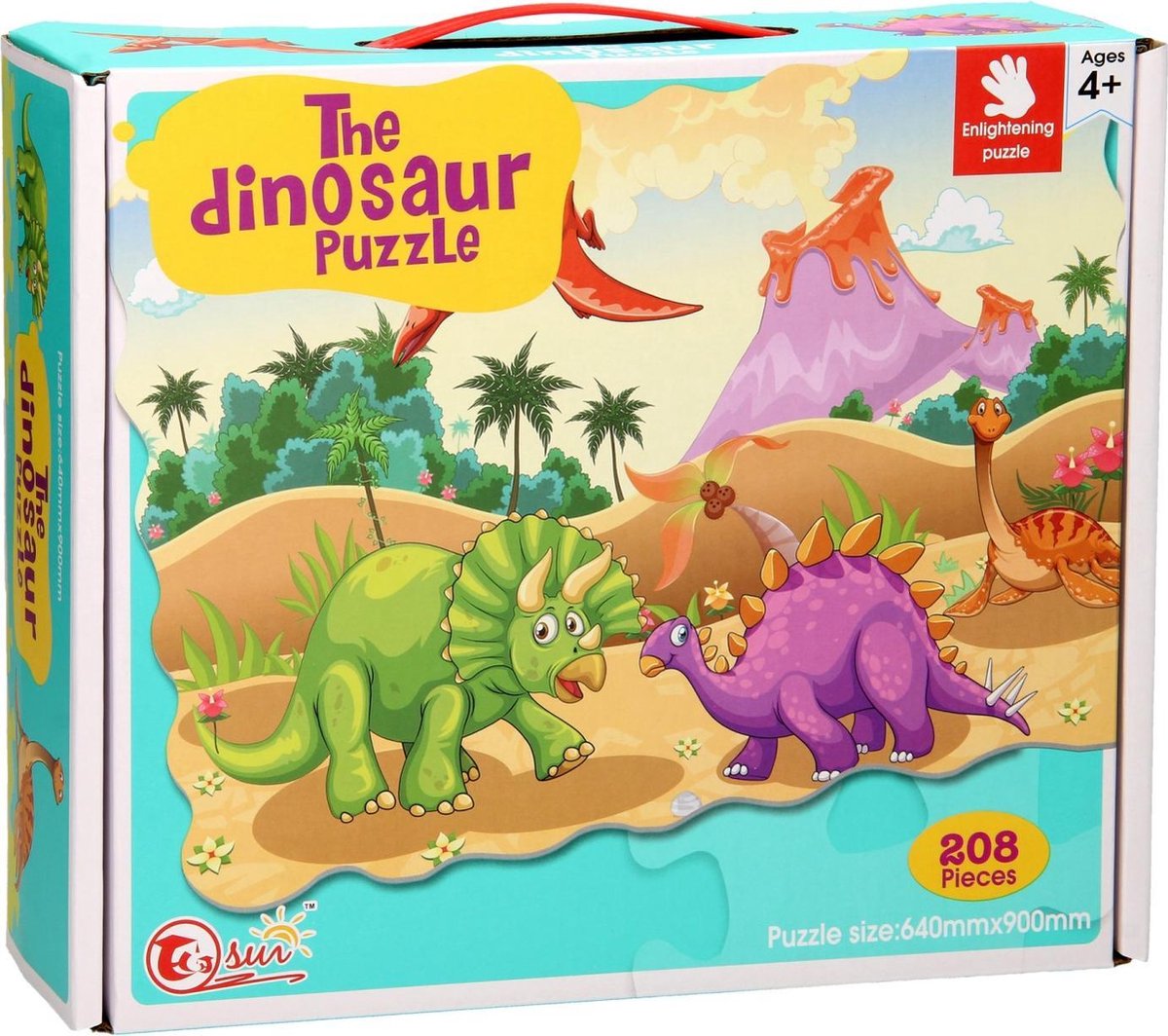 Clementoni mega puzzel dinosaurus 208 stukjes