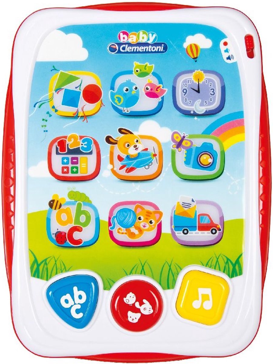 Clementori Baby mijn eerste tablet - Kinder tablet - Speelgoed - Ontwikkeling - Cadeau tip - Abc - Dieren - Muziek - Licht - Peuters en Babies