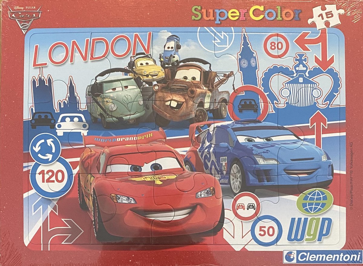 Disney Cars supercolor puzzel 15 Clementoni