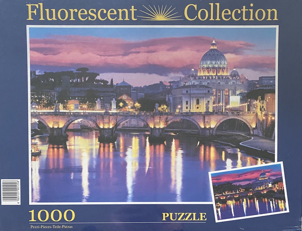 Fluoriserende puzzel - Rome - 1000 stukjes - Fluorescent collection