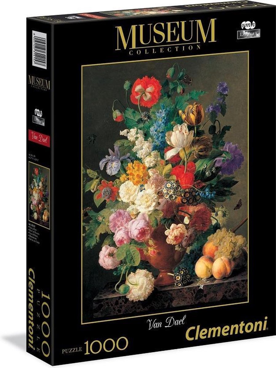 Jan van Dael - Bloemen in een vaas (1000 stukjes, kunst puzzel)