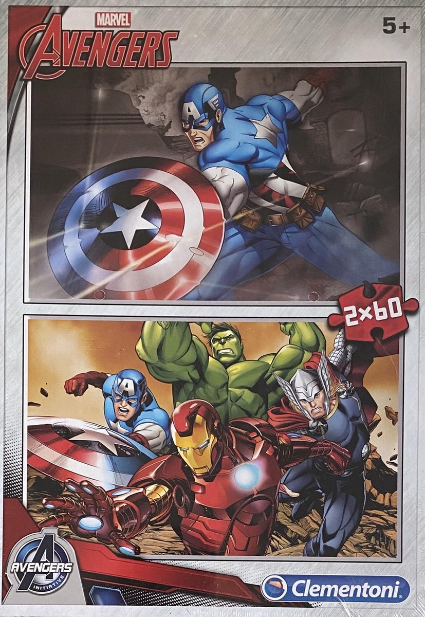 Marvel Avengers puzzel 2 x 60 Clementoni