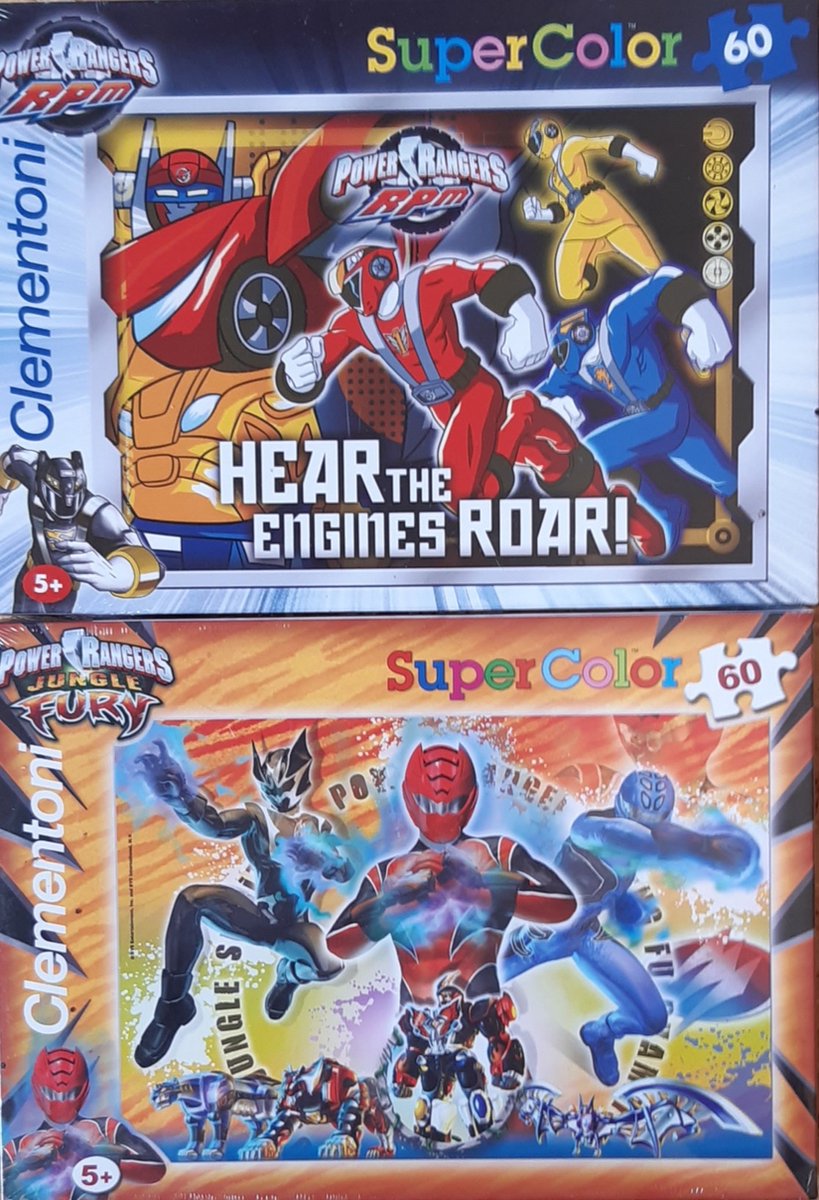 Power Rangers puzzels set van 2 stuks.