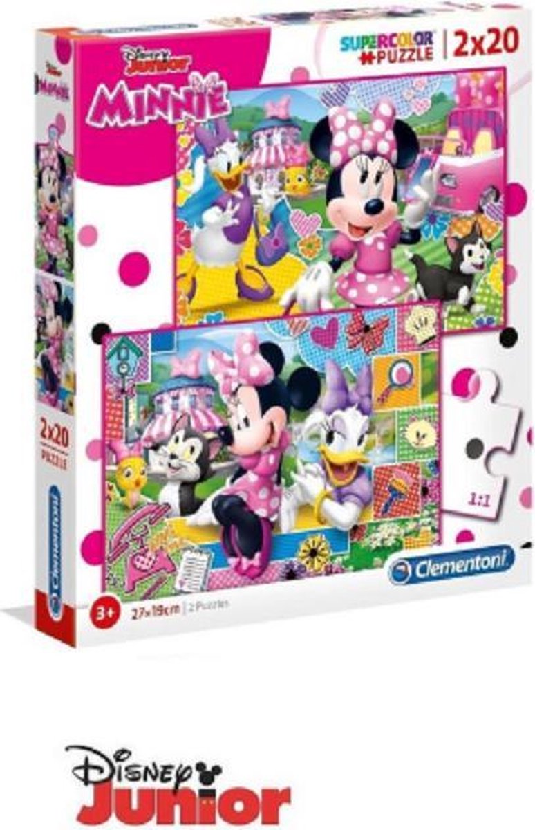 Puzzel - Minnie Mouse - 2 x 20 puzzel - Disney Junior  - Kerst