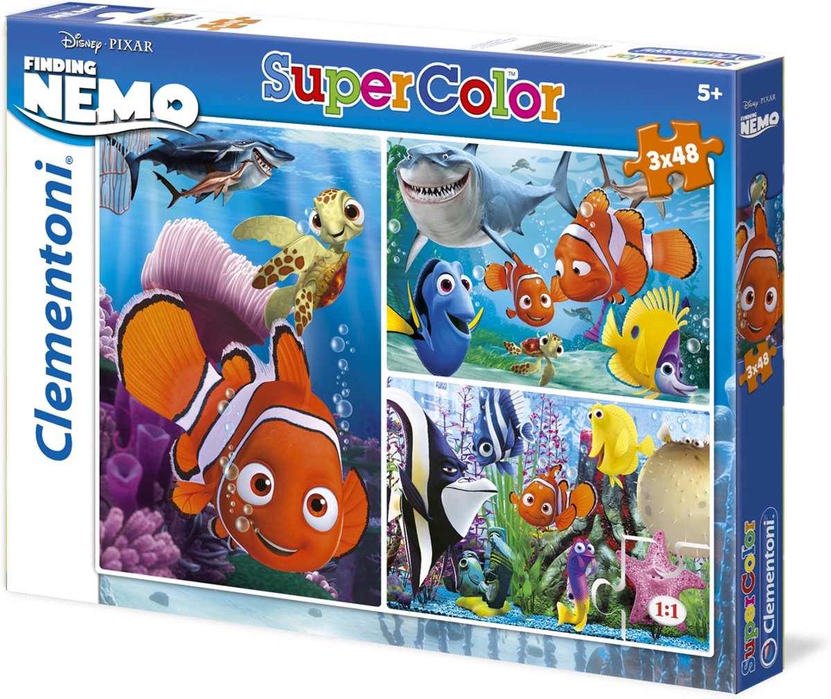 Puzzel 3x48 stukjes Finding Nemo