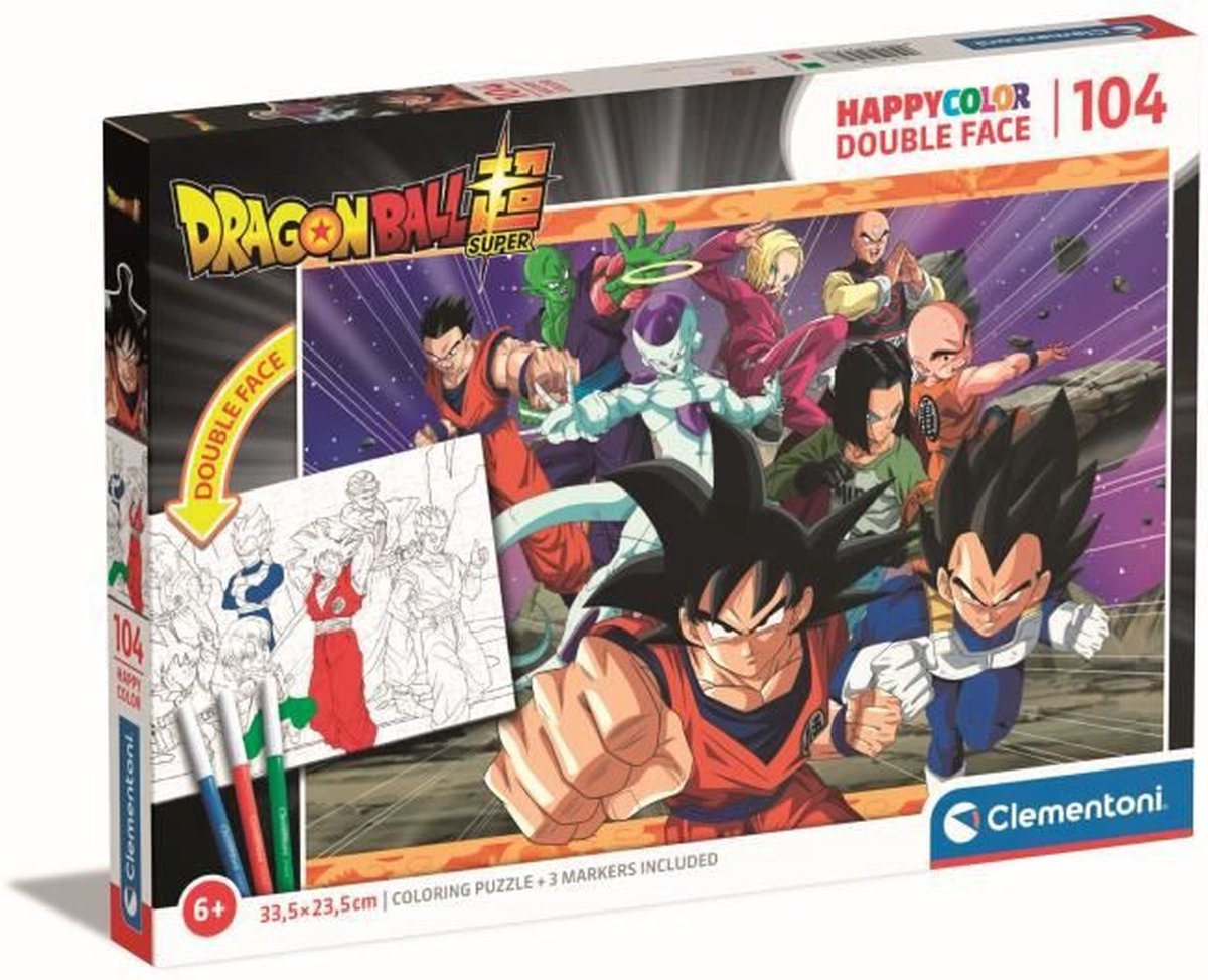 Puzzel Clementoni - Dragonball - om in te kleuren - 104 stukjes