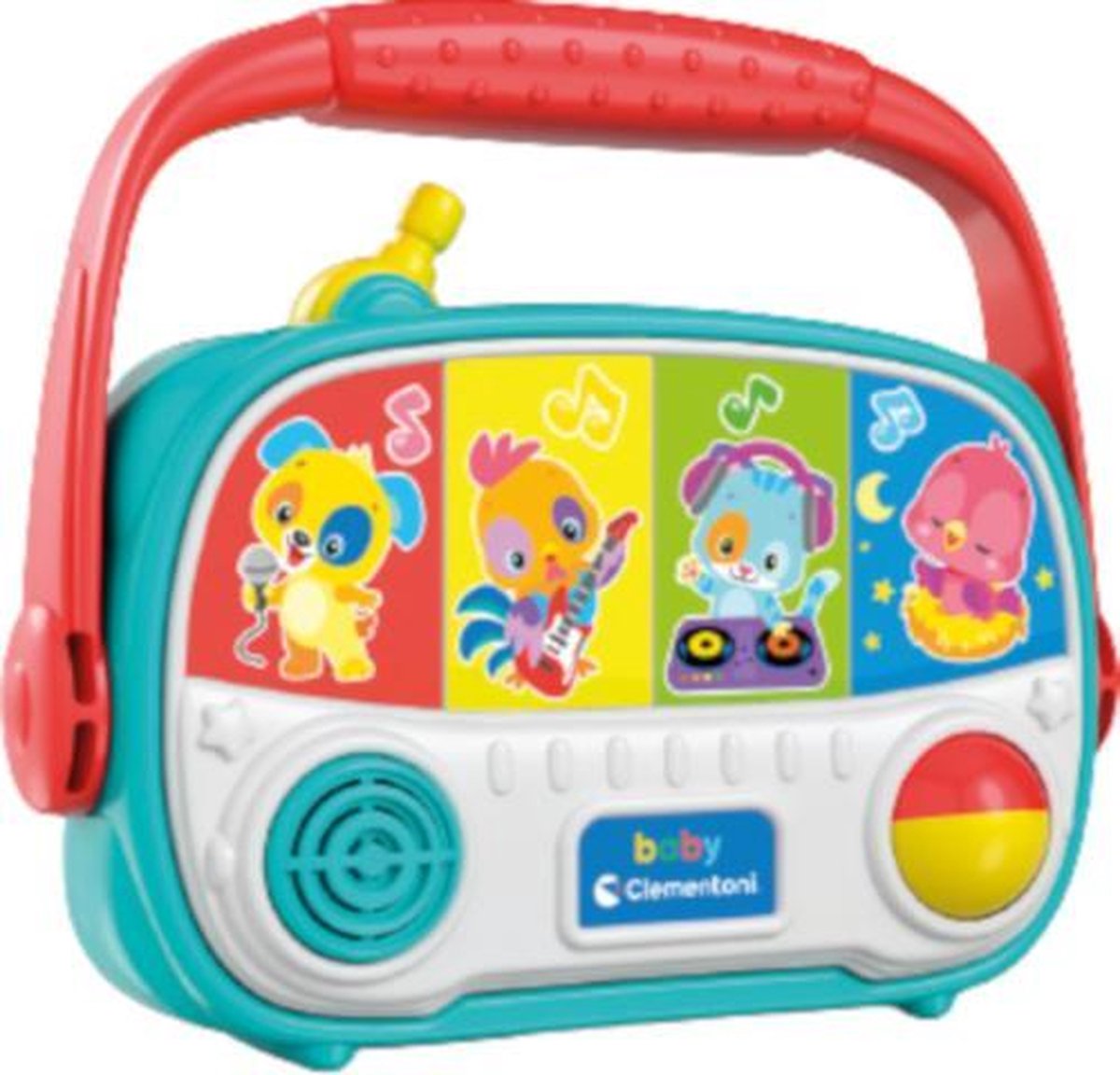 babyradio junior 15 x 20 cm 6+ maanden blauw/rood