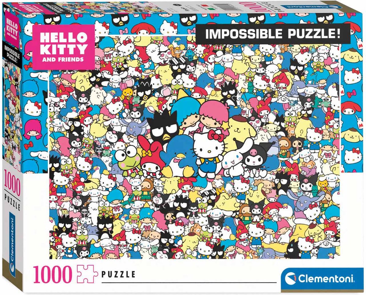 clementoni impossible puzzel hello kitty, 1000st.