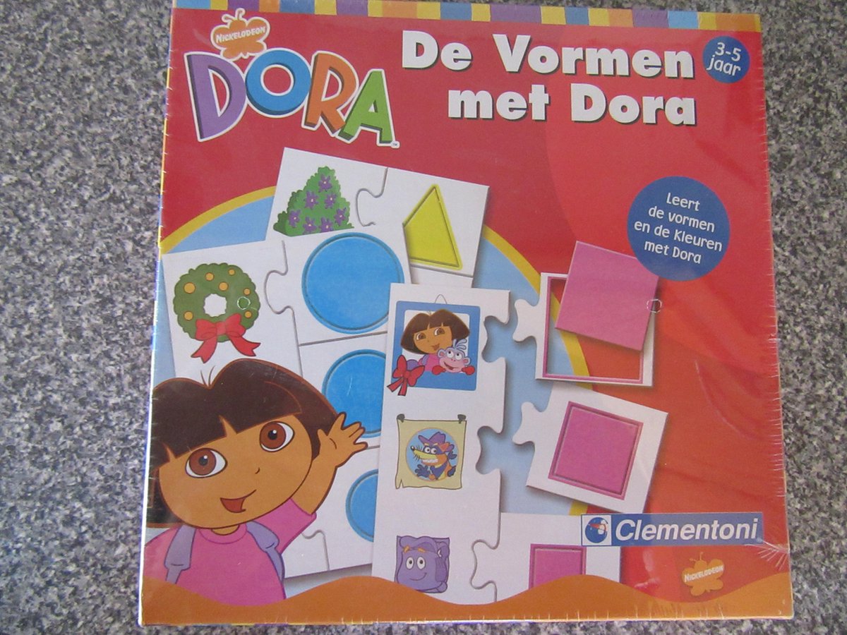 de vormen met Dora , clementoni