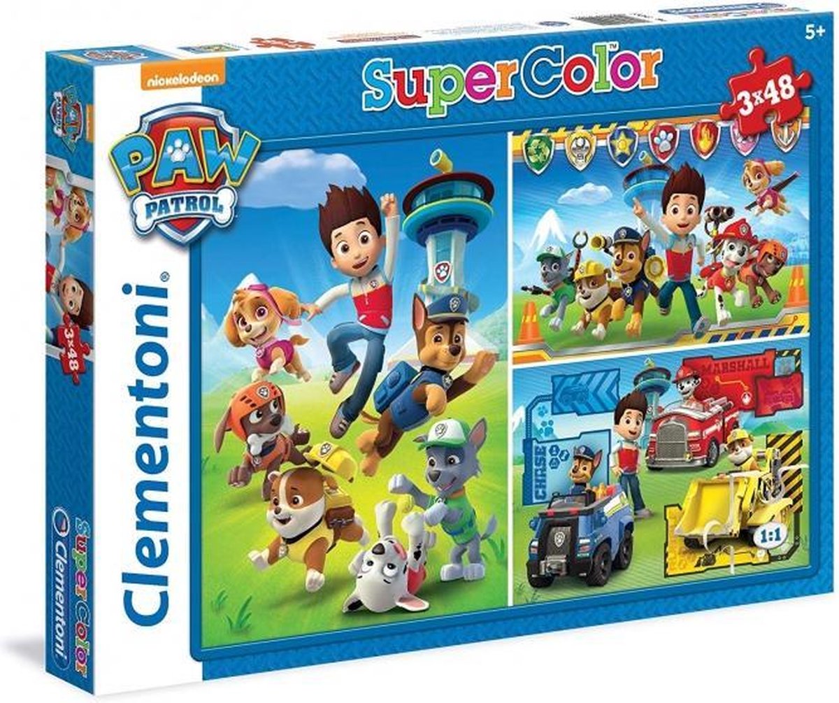 legpuzzel Paw Patrol 48 stukjes 3 stuks