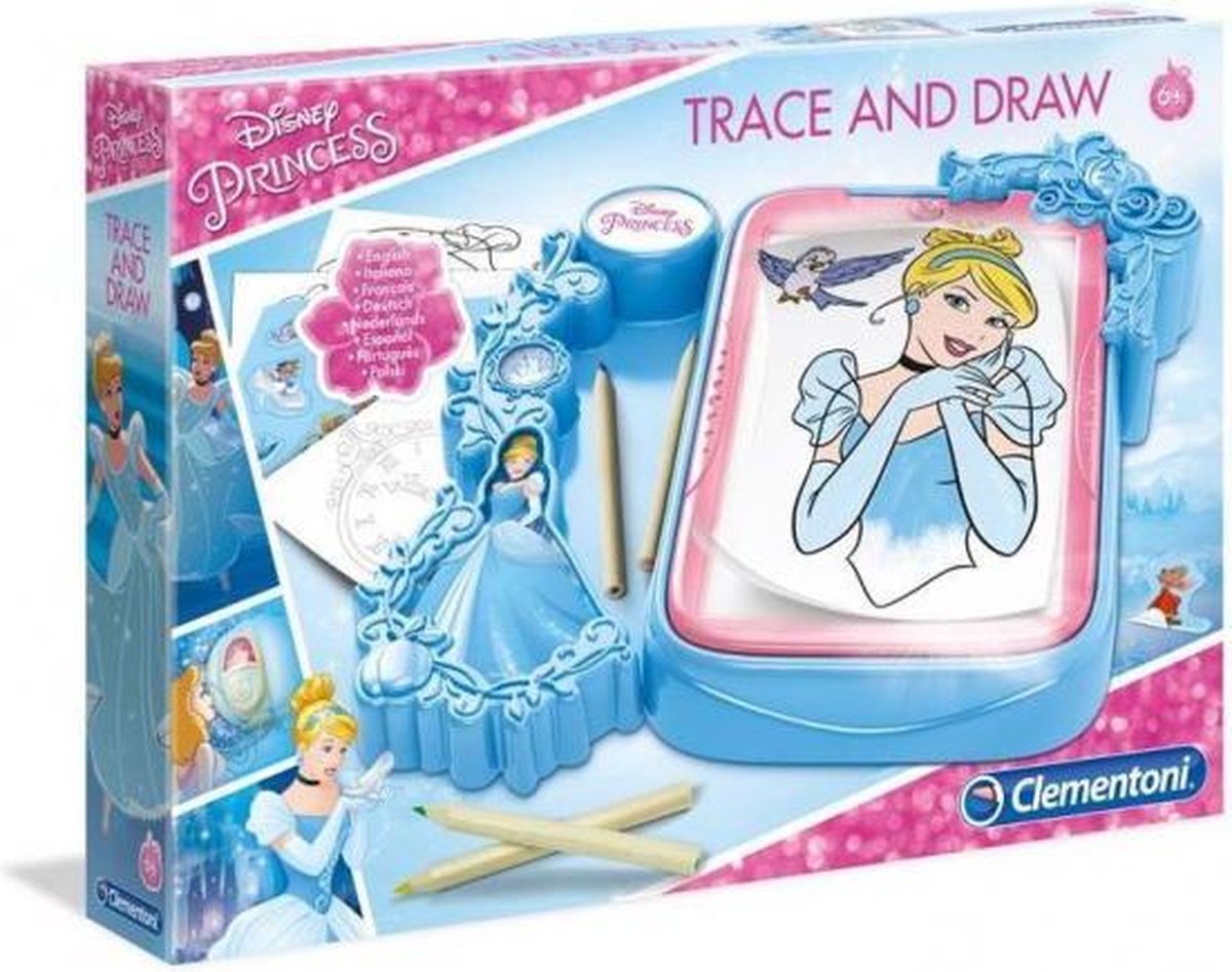 tekenset overtrekken Disney Princess blauw