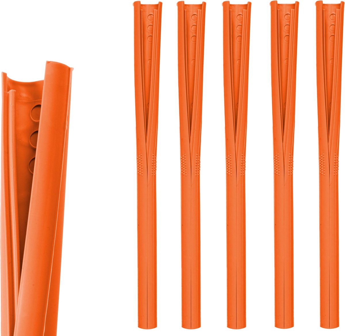 ClickStraw Herbruikbare Rietjes - Buigzaam - Vaatwasserbestendig - 100% recyclebaar materiaal - Duurzaam - Set van 5 stuks - Oranje