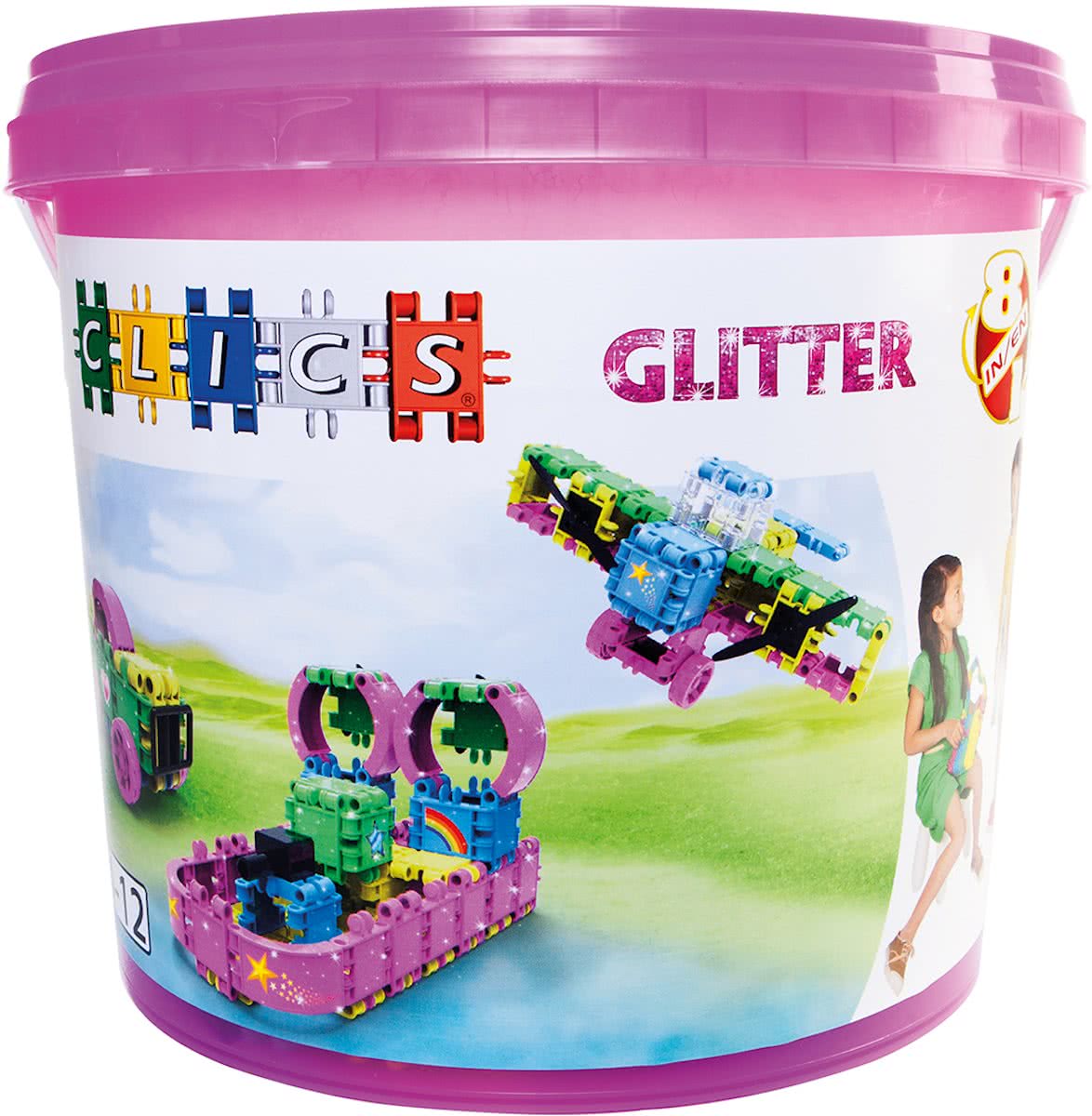 Clics Glitter Emmer 8 in 1