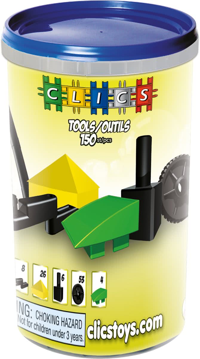 Clics Koker 150 Accessoires in 1 - Constructie blokken