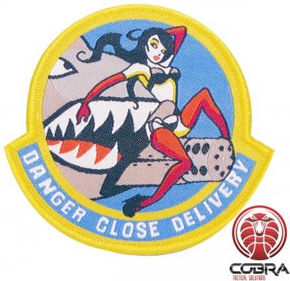 A-10 Warthog Thunderbolt Danger Close Delivery sexy girl Gele Geborduurde militaire Patch met klittenband