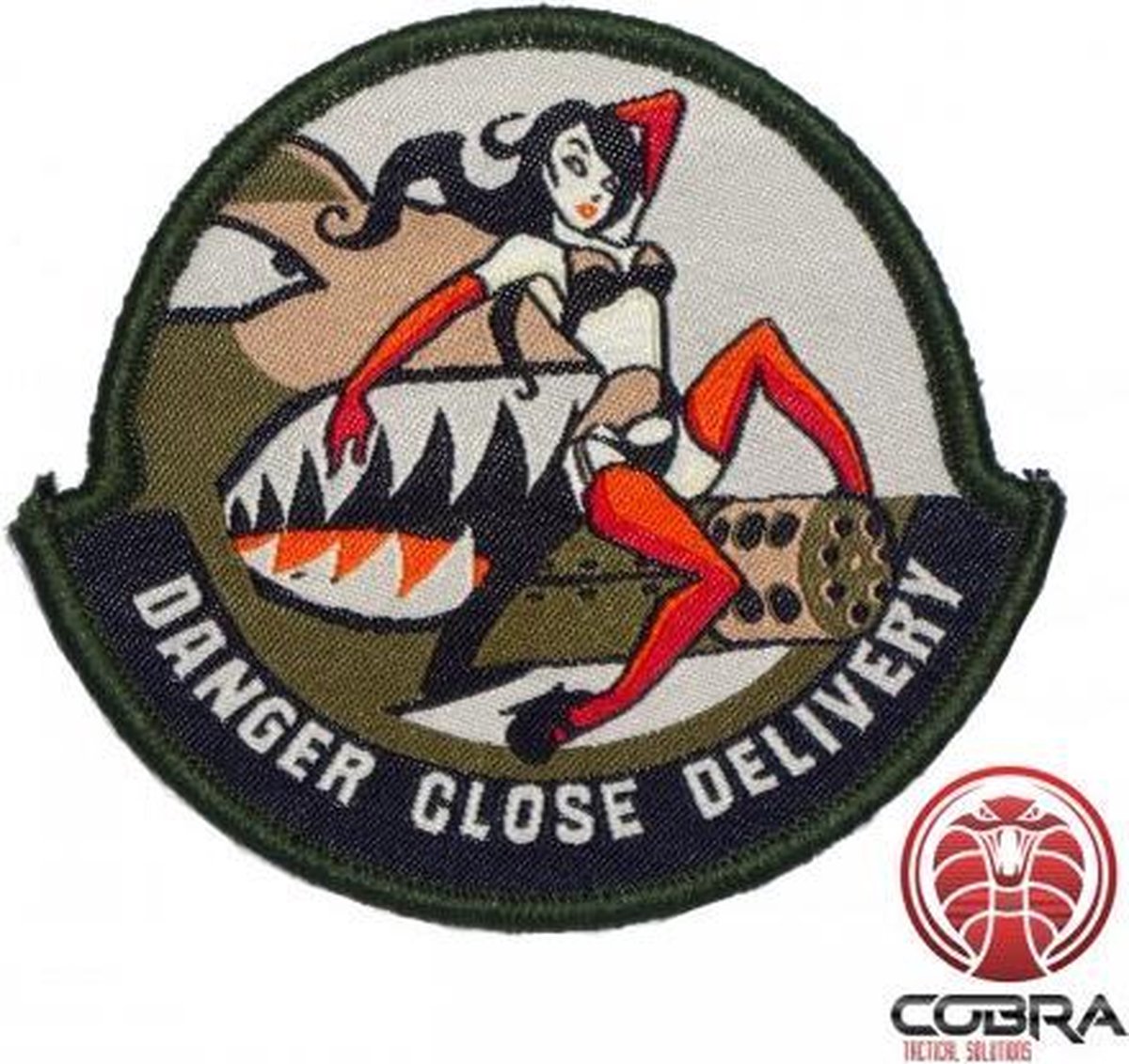 A-10 Warthog Thunderbolt Danger Close Delivery sexy girl Groene Geborduurde militaire Patch met klittenband