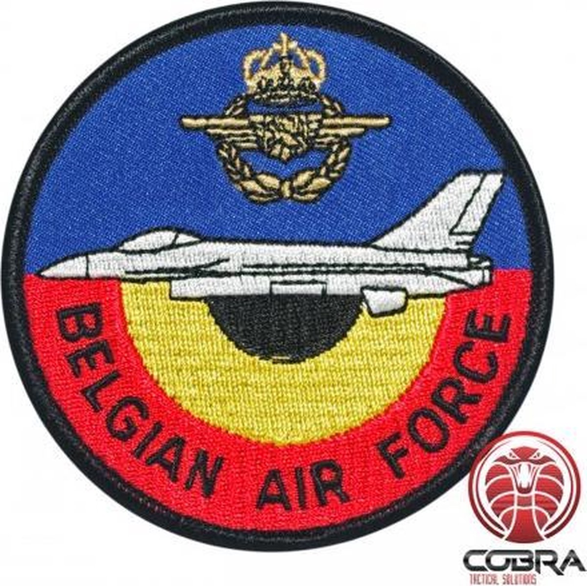 Belgian Air Force F-16 Pilot Shoulder aviation Geborduurde Patch met klittenband