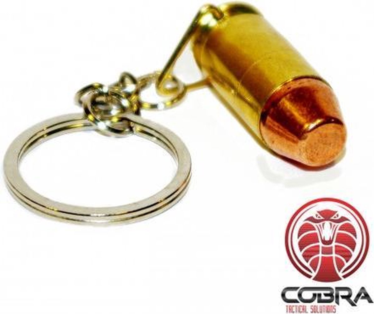 COBRA - Bullet Keychain - sleutelhanger - .45 ACP - koper - Hand gemaakt - Van echt afgevuurde munitie