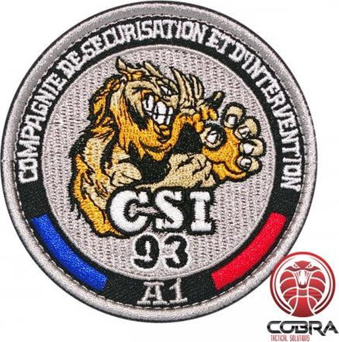 CSI 93 A1 COMPAGNIE DE SECURISATION ET DINTERVENTION France Police Geborduurde militaire Patch met klittenband