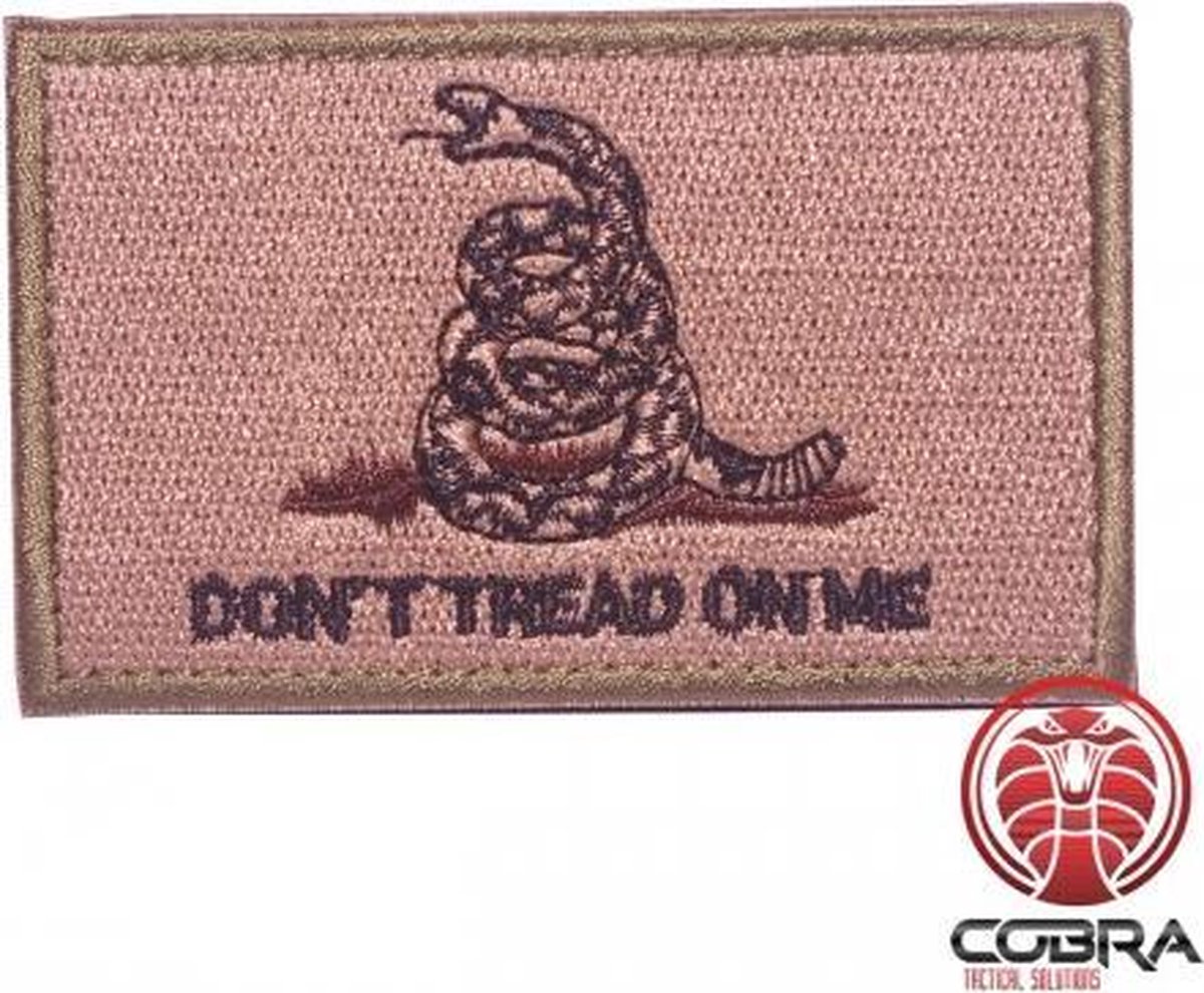 Dont tread on me bruin groene militaire geborduurde patch met velcro