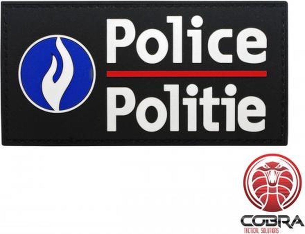 Federal Police Politie Red line PVC Patch met klittenband