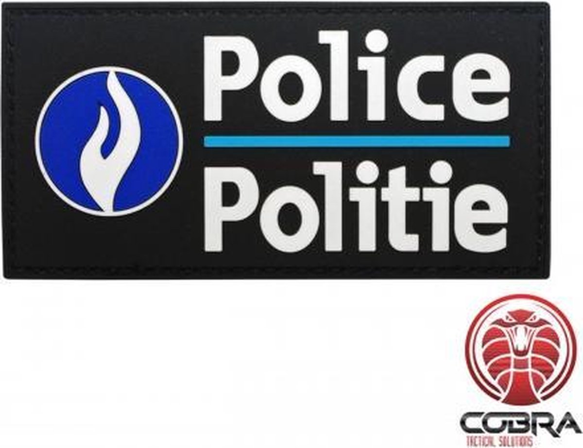 Local Police Lokale Politie Blue line PVC Patch met klittenband