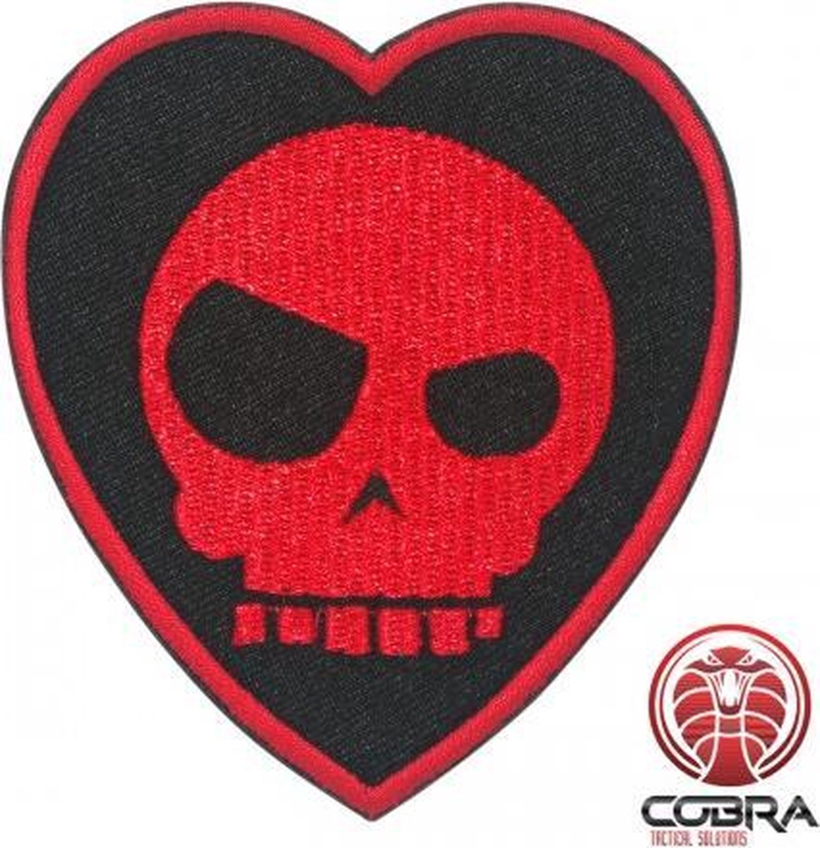 Mean T-Skull Bloody Valentine Geborduurde militaire Patch met klittenband