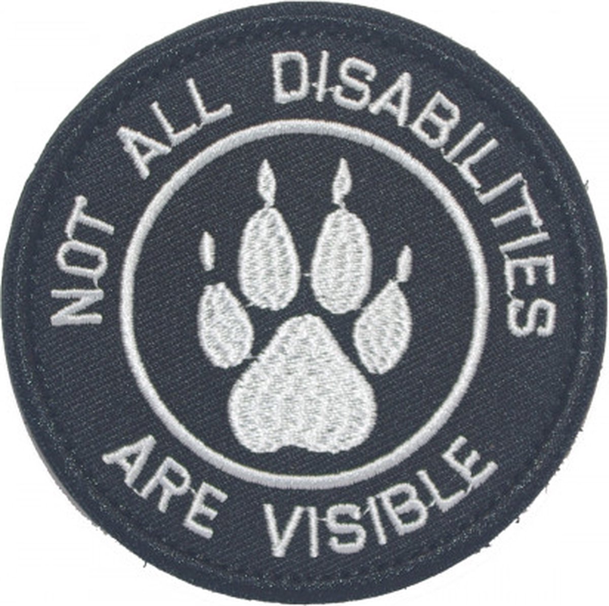 Not All disabilities are visible dog Geborduurde militaire patch embleem met klittenband