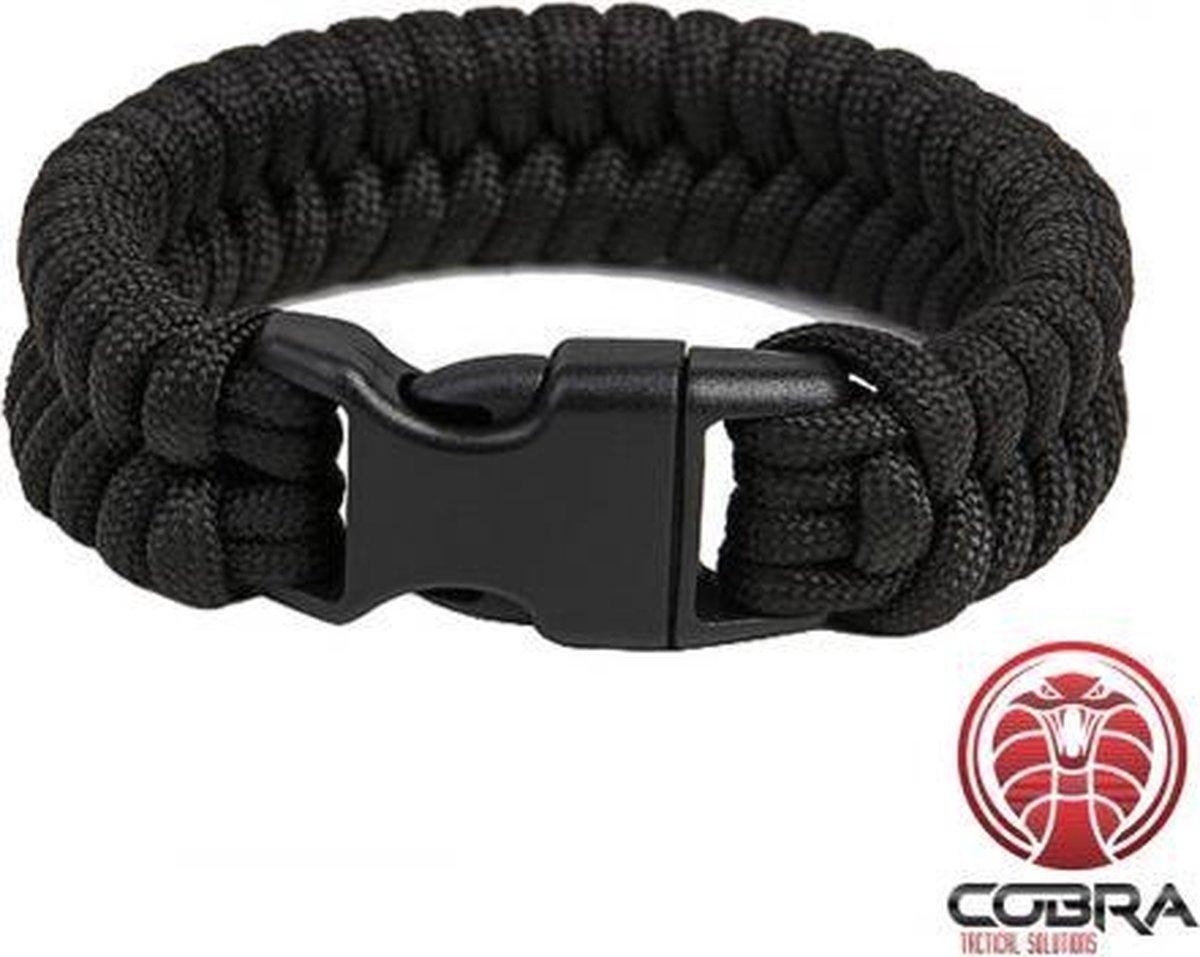 Paracord Armband “Fish”, Zwart