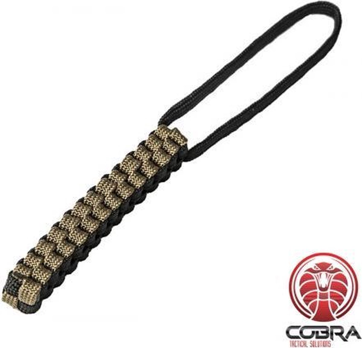 Paracord Lanyard Cuboid Zwart/Coyote