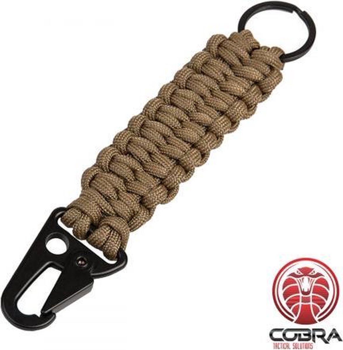 Paracord Quick Unravel keychain “Loops” Coyote Brown