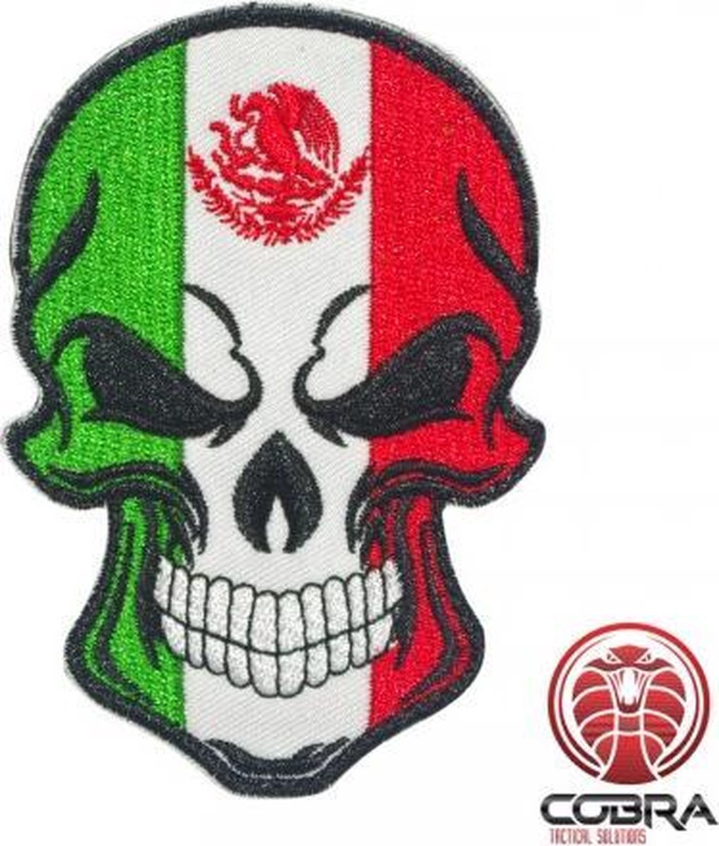 Skull Flag Italie Geborduurde militaire Patch met klittenband