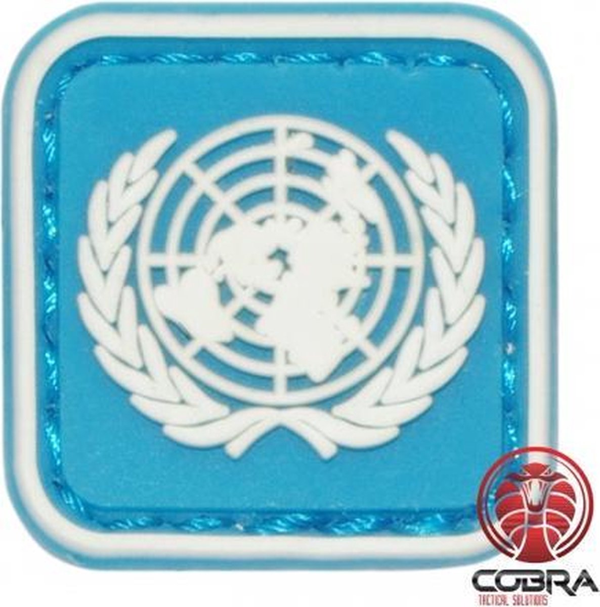 United Nation UN Blauwe militaire PVC Patch met klittenband