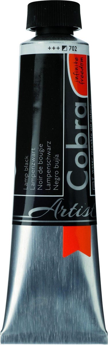 Cobra Artists Olieverf serie 1 Lamp Black (702) 40 ml