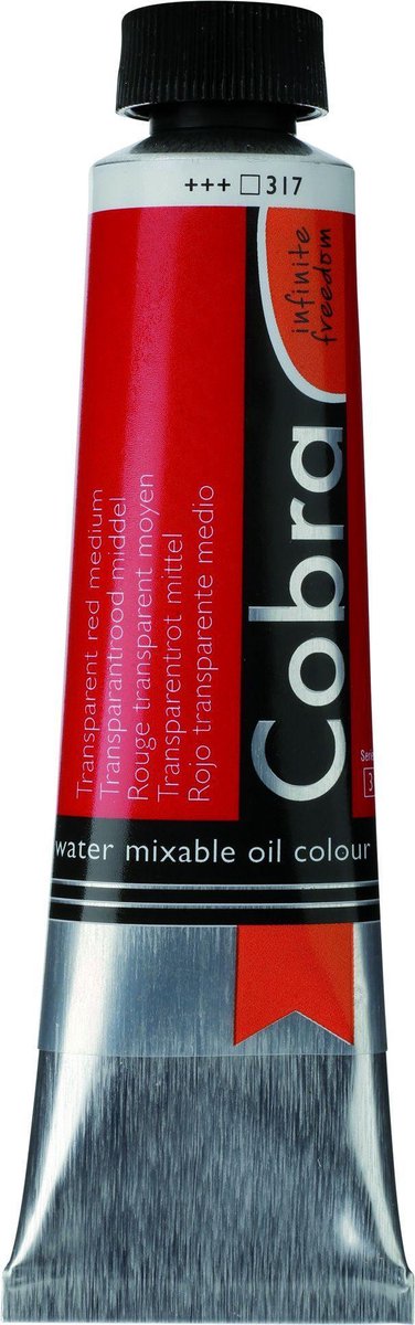 Cobra Artists Olieverf serie 3 Transparent Red Medium (317) 40 ml