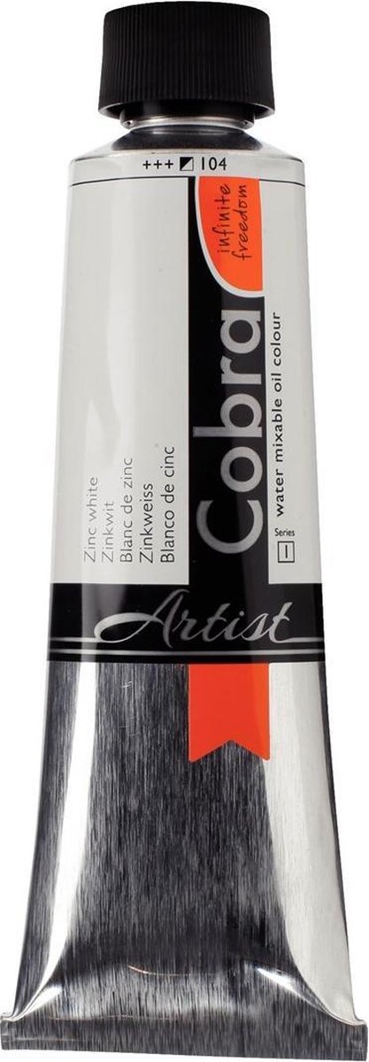 Cobra Watervermengbare olieverf 150mL 104 zinkwit