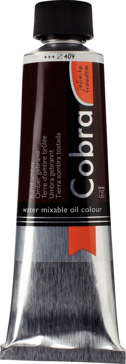 Cobra artist Watervermengbare Olieverf 150mL 409 Omber Gebrand