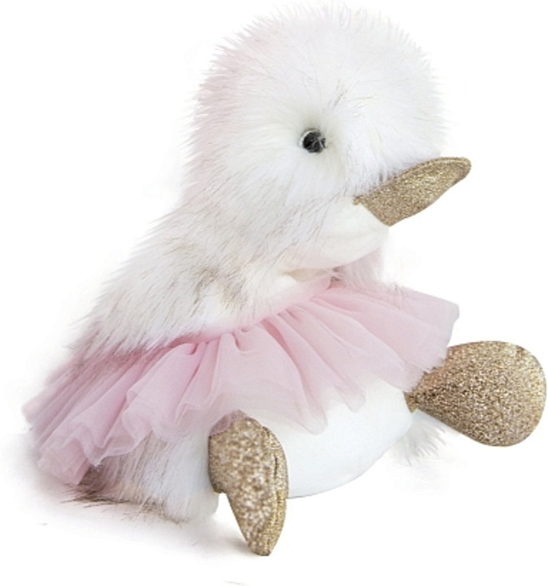 Knuffel pluche Coin Coin eend met tutu 30cm